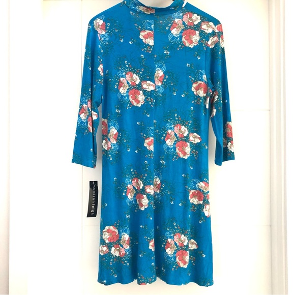 Madison Leigh Floral 3/4 Sleeve Mini Dress - Picture 10 of 12